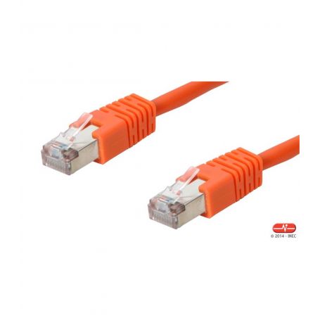 PATCH CORD CAT5E RJ45 0,5m Laranja