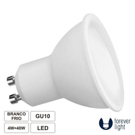 LÂMPADA LEDS GU10 4W 320LM 230V 6000K FOREVER