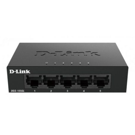 D-link 5-Port 10/100/1000 Gigabit - Metal Housing Unmanaged Switch - DGS-105GL/E