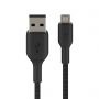 Belkin CHARGE USB-A LTG Braided Sil 1M B