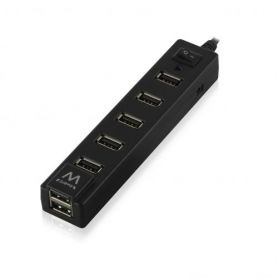 EWENT USB3.2 Gen 1 Hub 7 ports with switches, power adapter, USB-A and USB-C - EW1147