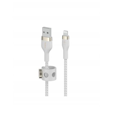 Belkin CHARGE USB-A LTG Braided Sil 2M W