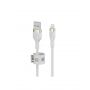 Belkin CHARGE USB-A LTG Braided Sil 2M W