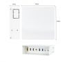 EWENT Multimedia and Network wall junction box VGA + 2xHDMI + Audio + 2xUSB + 2xRJ45, White - EW1555