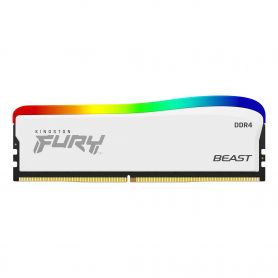 Kingston ValueRAM 8GB 3600MT/s DDR4 CL17 DIMM FURY Beast White RGB SE - KF436C17BWA/8