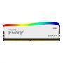 Kingston ValueRAM 8GB 3600MT/s DDR4 CL17 DIMM FURY Beast White RGB SE - KF436C17BWA/8