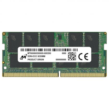 Micron - DDR4 - módulo - 8 GB - SO DIMM 260-pinos - 3200 MHz / PC4-25600 - CL22 - ECC