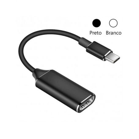 Dell Adapter USB-C to HDMI/DP - USB-C macho para HDMI, DisplayPort, USB-C fêmea - 18 cm - suporte de 4K