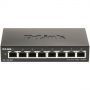 D-link 8-Port Gigabit Smart Managed Switch, Fanless, Bandwidth control, Rackmount Installation kit, Cable diagnostics