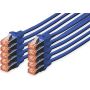 CAT 6 S-FTP patch cable, Cu, LSZH AWG 27/7, length 5 m, 10 pieces, color blue