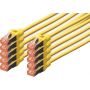 CAT 6 S-FTP patch cable, Cu, LSZH AWG 27/7, length 5 m, 10 pieces, color yellow