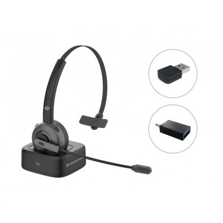 Conceptronic POLONA Wireless Bluetooth Headset with Charging Dock & Bluetooth USB Audio Adapter 0 - POLONA03BDA