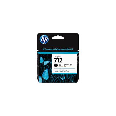 HP 712 80-ML BLACK DESIGNJET INK CARTRIDGE - 3ED71A