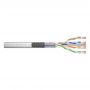 CAT 6 SF-UTP patch cable, raw length 100 m, paper box, AWG 26/7, LSZH, simplex, color grey