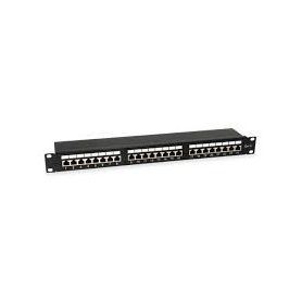 Equip Cat.6 Patch Panel 24-Port 19 Inch 1U black, shielded - 326425