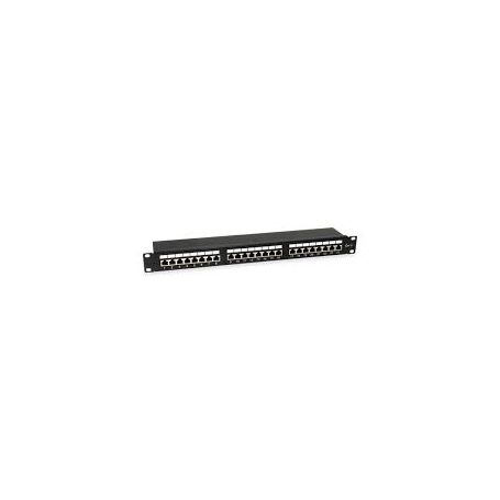 Equip Cat.6 Patch Panel 24-Port 19 Inch 1U black, shielded - 326425