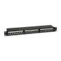 Equip Cat.6 Patch Panel 24-Port 19 Inch 1U black, shielded - 326425