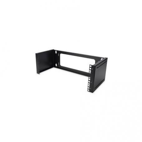 4U wall mounting patch bracket, 183x528x225 mm adjustable depth, color black (RAL 9005) color black (RAL 9005)