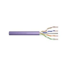 CAT 6 F-UTP installation cable, 250 MHz Eca (EN 50575), AWG 23/1, 100 m paper box, simplex, color purple