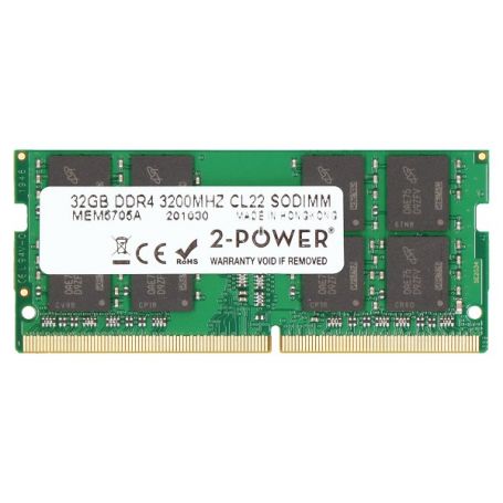 Memory soDIMM 2-Power - 32GB DDR4 3200MHz CL22 SODIMM 2P-13L73AA